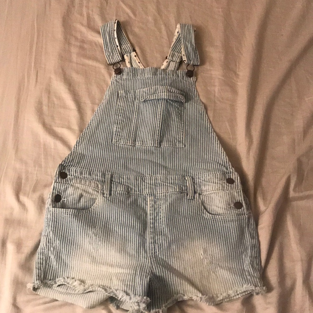 Striped Overalls